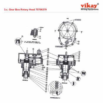 Gear Box Rotary Head 70706379 LM 100 Parts