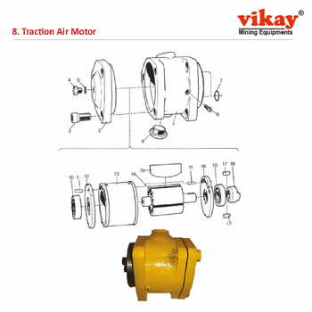 Traction Air Motor Atlas Copco Cavo 310 Parts